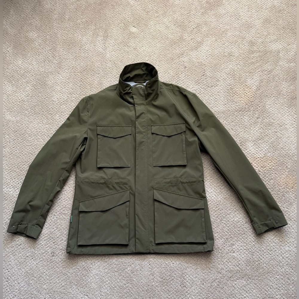Save the Duck rain jacket, men’s L, green